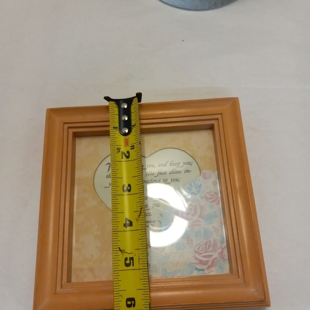 HOME Interiors Comforting Framed Matted Scriptures in Heart Shape Art W/Flowers